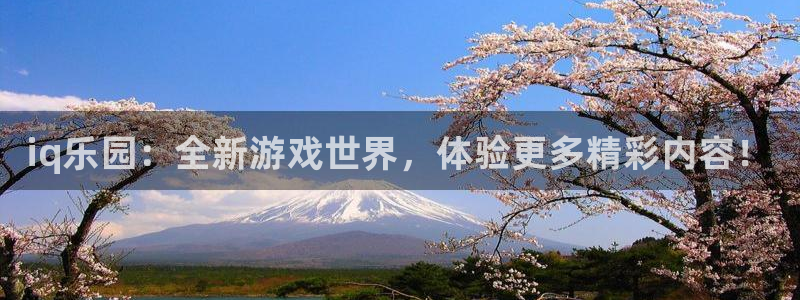 多彩娱乐平台登录入口：iq乐园：全新游戏世界，体验更多精彩内